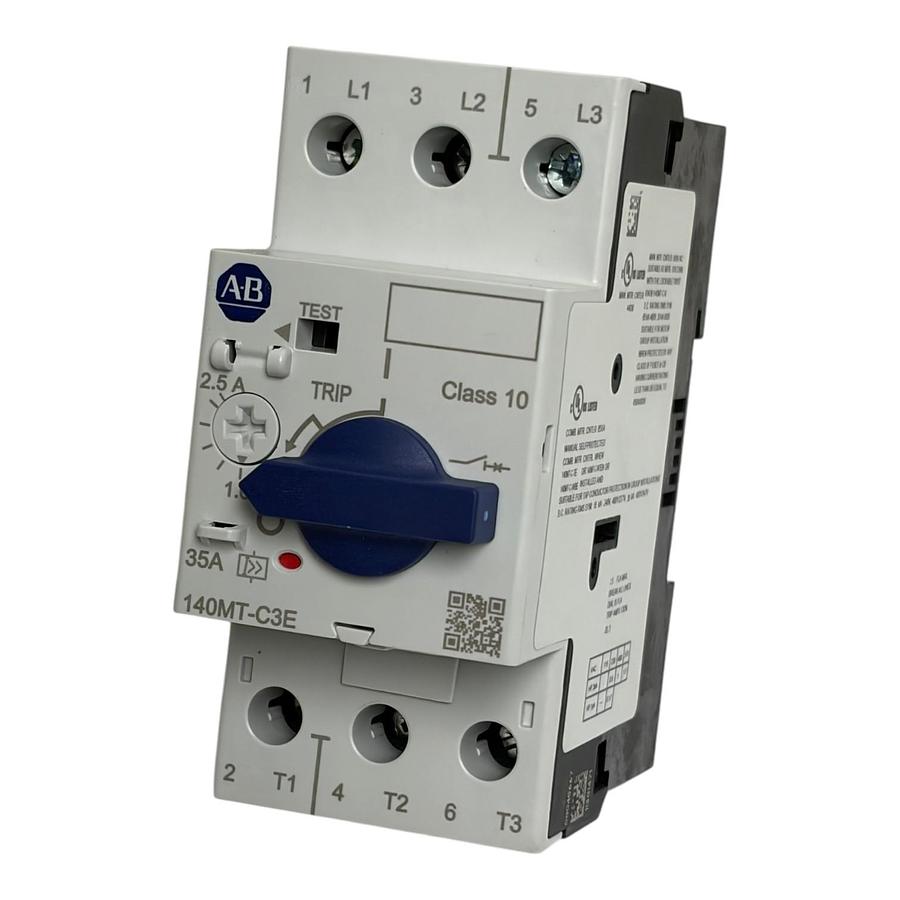 Used Allen Bradley 140MT-C3E-B25 Motor Protector Circuit Breaker 1.6-2.5A New Surplus