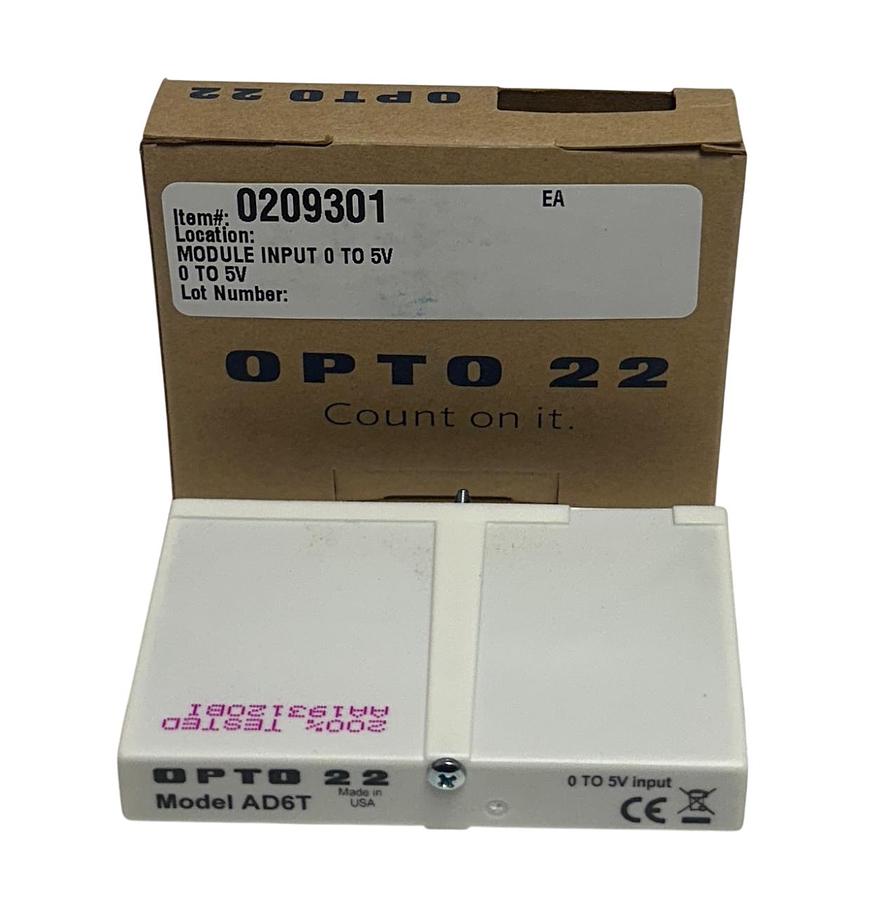 Used OPTO 22 AD6T I/O MODULE 0-5VDC INPUT ISOLATED ANALOG NSMP