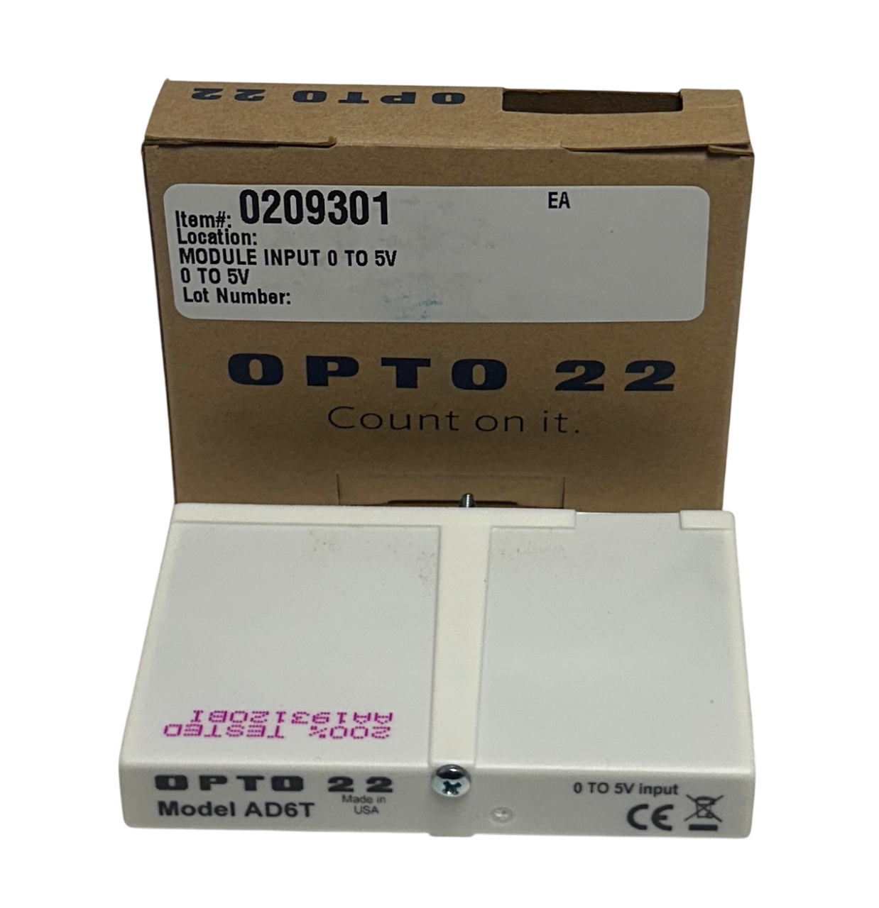 Used OPTO 22 AD6T I/O MODULE 0-5VDC INPUT ISOLATED ANALOG NSMP