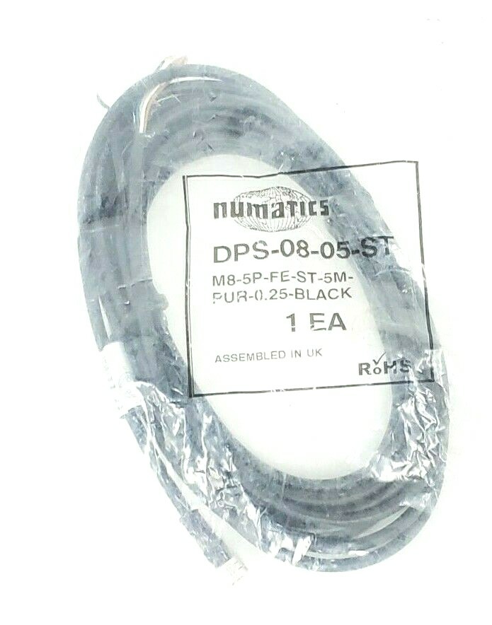 NEW NUMATICS DPS0805ST STRAIGHT FEMALE CONN. 5M