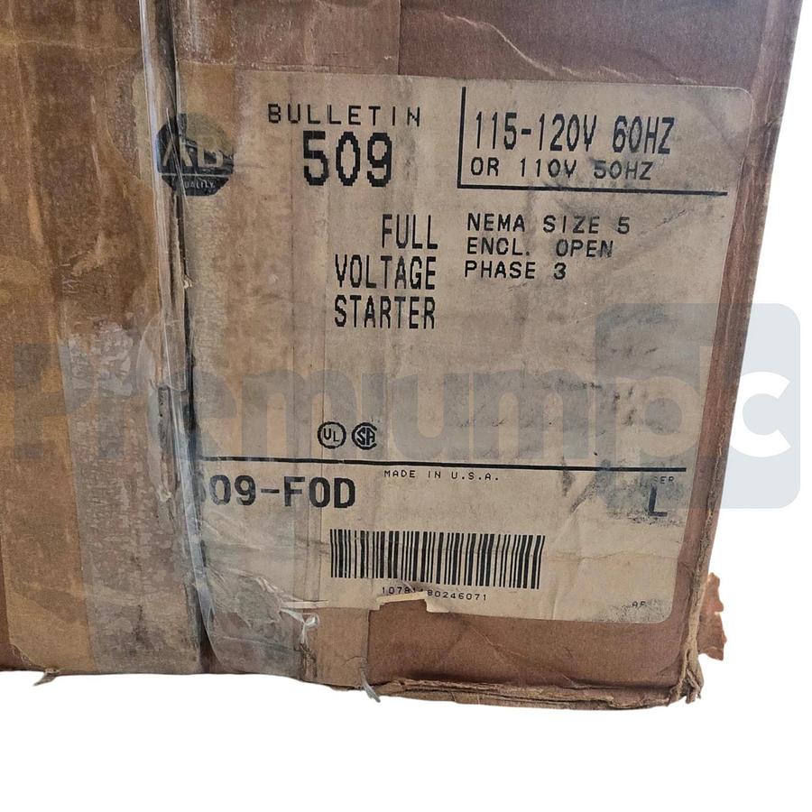 Allen Bradley 509-FOD /L | 509 Motor Starter NEMA Size 5 270A 110/115-120V Coil