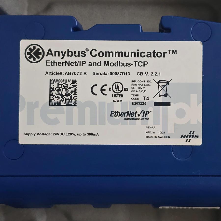 Used HMS Networks Anybus Communicator AB7072-B EtherNet/IP Modbus-TCP Gateway Module