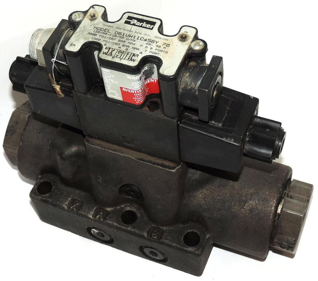 Used PARKER D61VW11C456Y 70 PROPORTIONAL DIRECTIONAL CONTROL VALVE D61VW11C456Y70