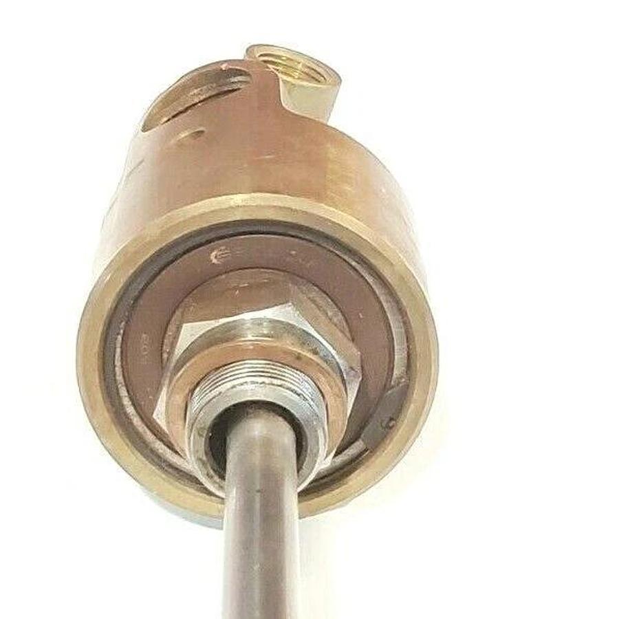 Used DEUBLIN 255-000-284 ROTARY UNION JOINT W/ ~3FT METAL EXHAUST HOSE 255000284