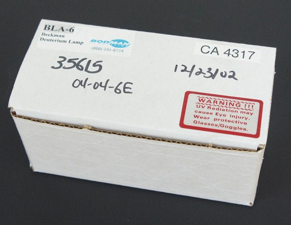 NIB BECKMAN BLA-6 DEUTERIUM LAMP 35615, S03