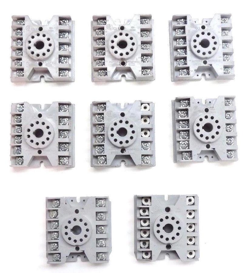 Used LOT OF 8 POTTER & BRUMFIELD 27E123 RELAY SOCKETS