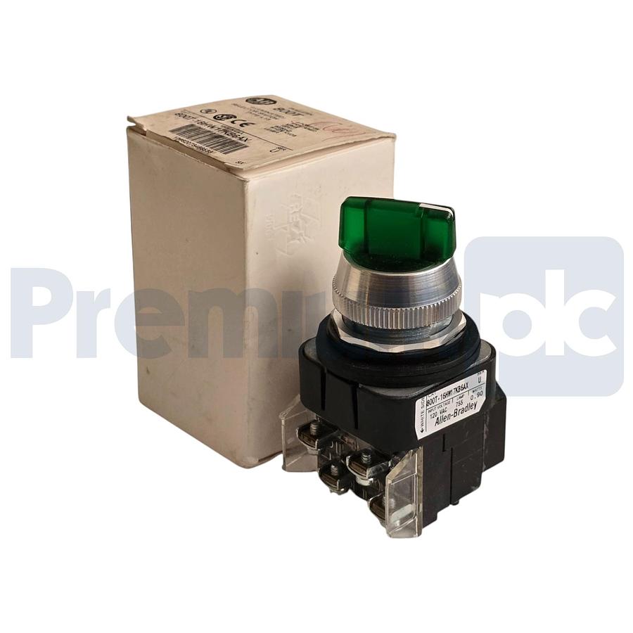Used ALLEN BRADLEY 800T-16HW17KB6AX /U 30mm ILL SELECTOR SWITCH 800T-16HG17KB6AX NSMP