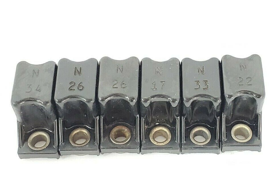 Used LOT OF 6 ALLEN BRADLEY HEATER ELEMENTS N17, N26, N33, N22, N34