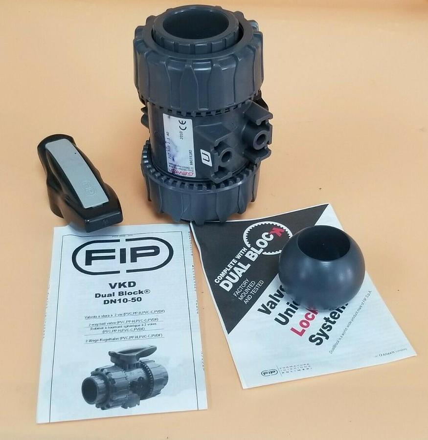 Used NEW GEMU 4500252127 VKD DUAL BLOCK 2-WAY BALL VALVE DN10-50, 717-32D-2-1-40