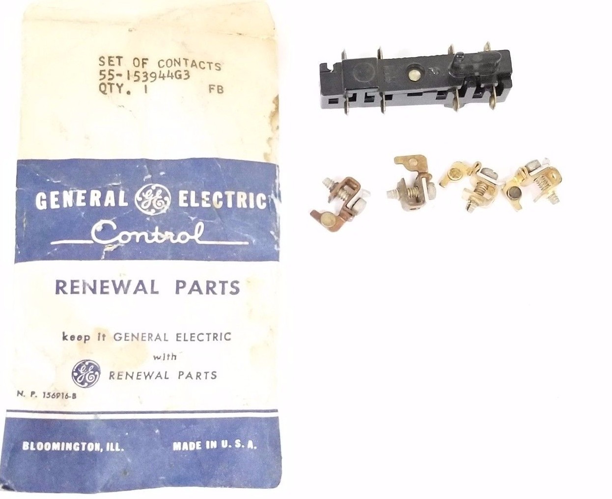 Used NEW GENERAL ELECTRIC 55-153944G3 CONTACT KIT 55153944G3 (INCOMPLETE) 55153944G3