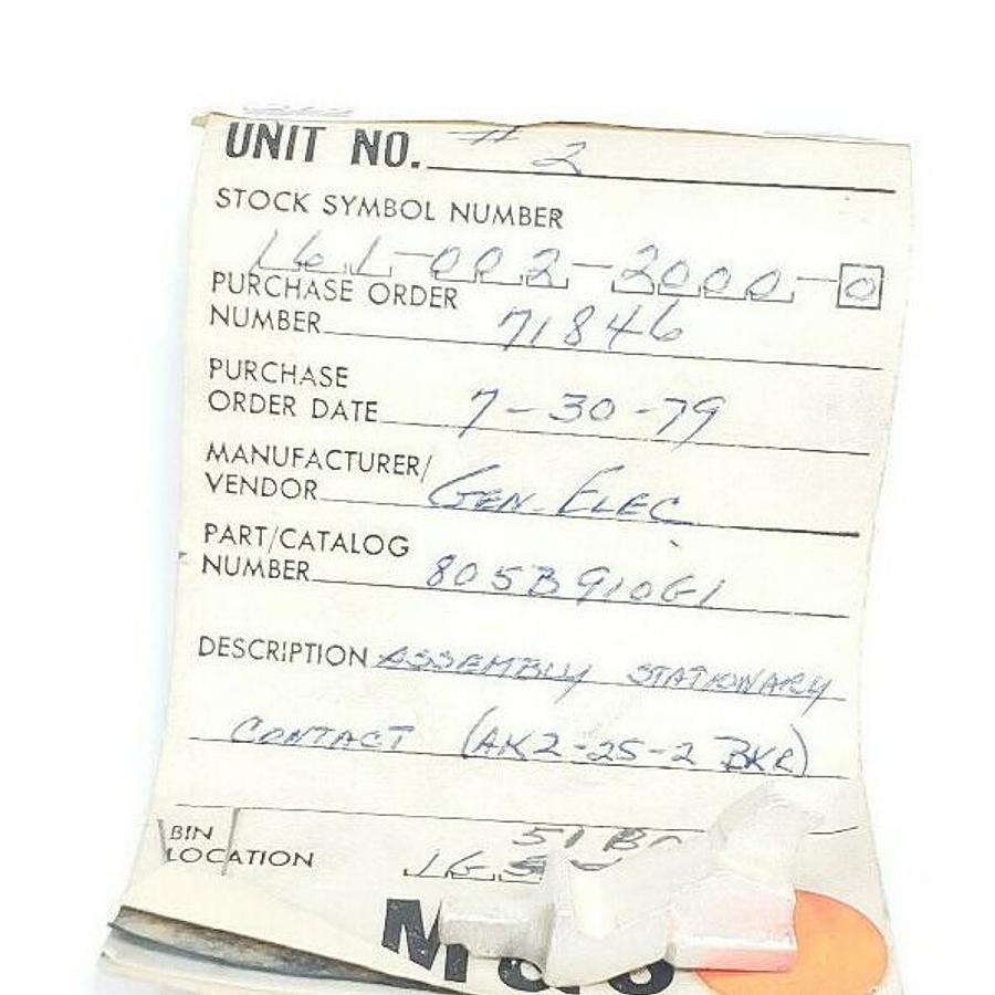 Used NEW GENERAL ELECTRIC 805B910G1 MAIN STATIONARY CONTACT LEFT 269C257G1 AK2-25-2
