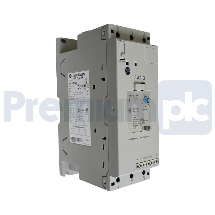 Used ALLEN BRADLEY 150-C60NBD /B SMC-3 OPEN SMART MOTOR CONTROLLER 60A/480V/3P NSMP