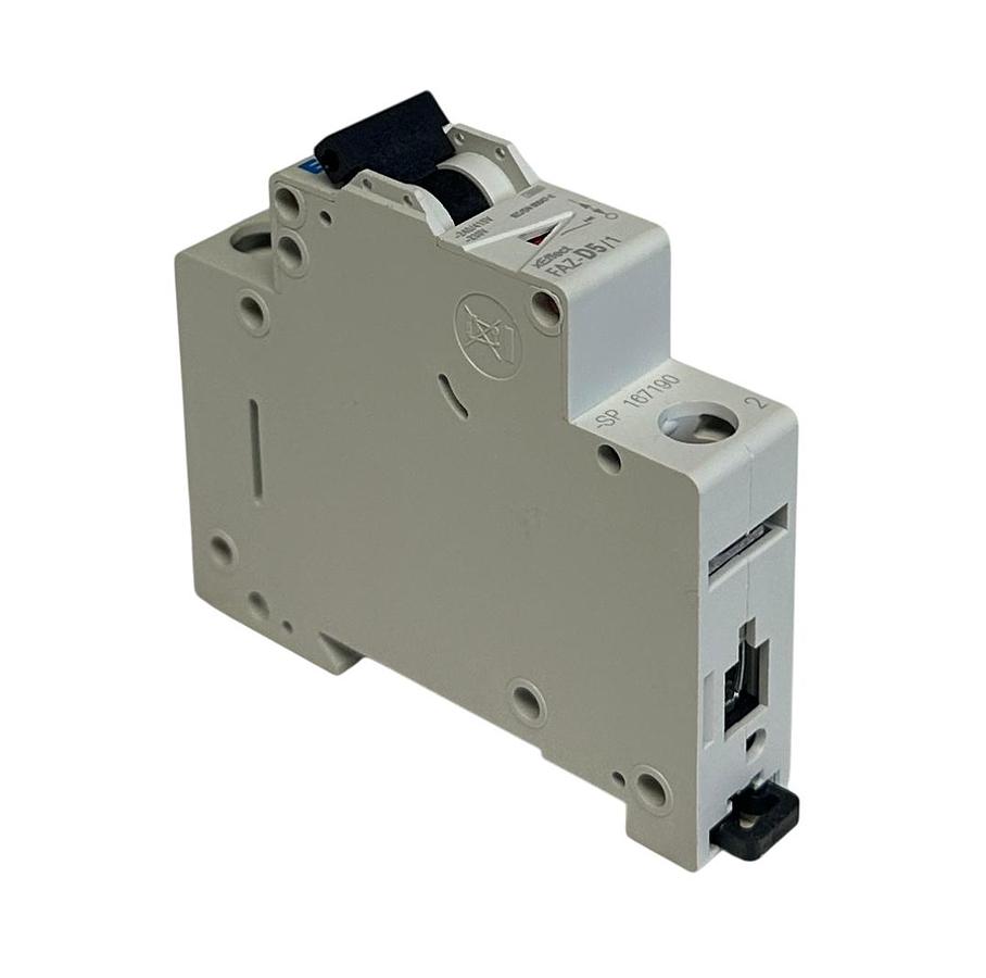 Used 2 EATON FAZ-D5/1-SP / 167190 MOELLER SERIES CIRCUIT BREAKERS 5A 15kA 1-POLE NSMP
