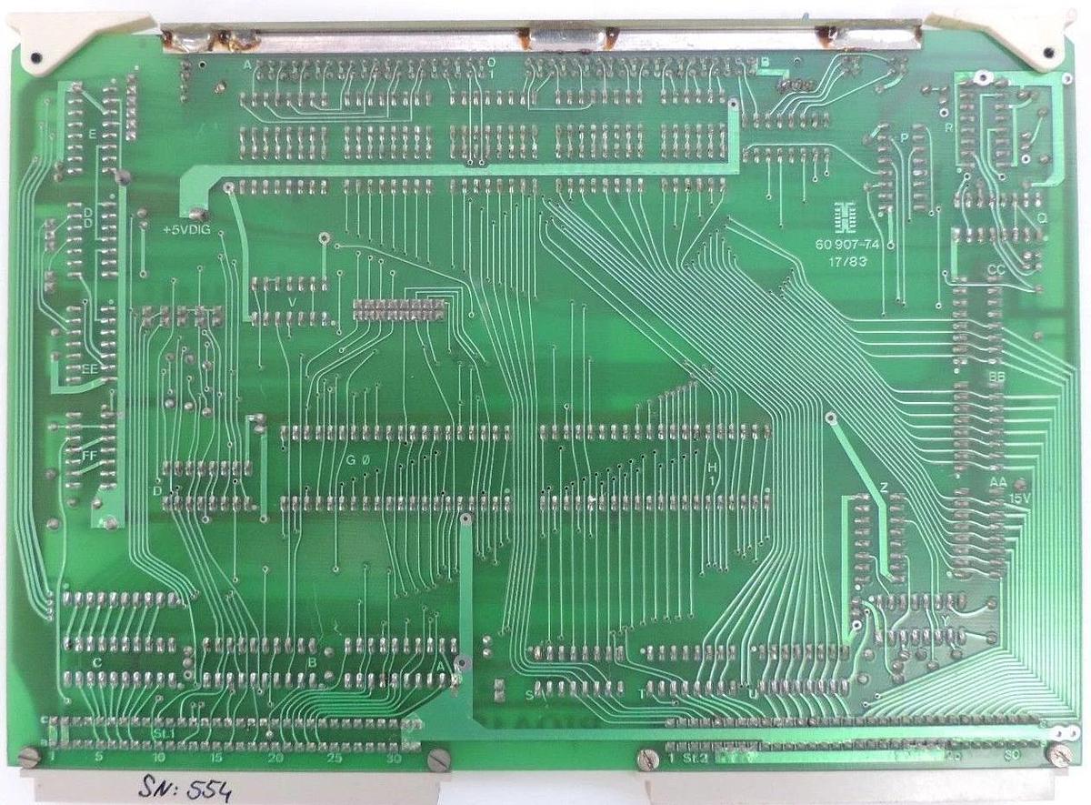Used HEINEN ELEKTRONIK PIOA12 K4 A7 832.754 PC BOARD 60907-7.4, PIOA