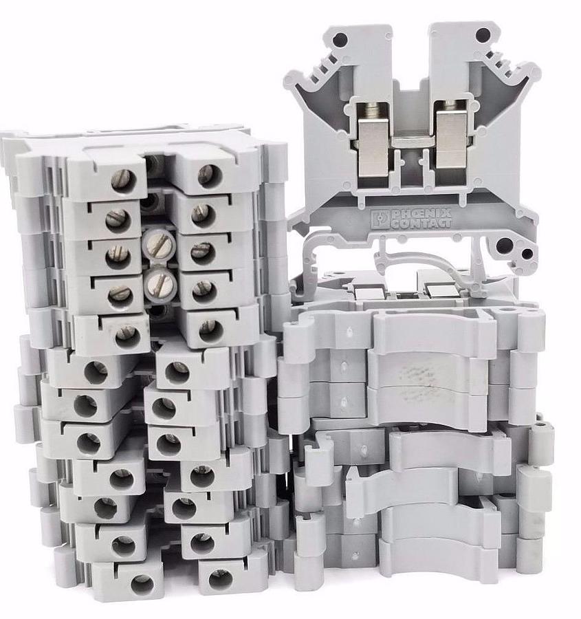 Used LOT OF 20 PHOENIX CONTACT UK5N TERMINAL BLOCKS 40AMP, 600V, UK-5-N