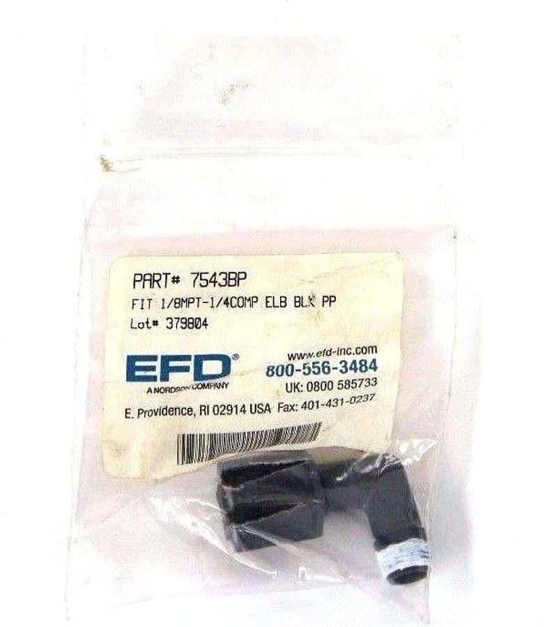 Used NEW EFD 7543BP ELBOW FITTING 1/8" MPT - 1/4" COMPRESSION