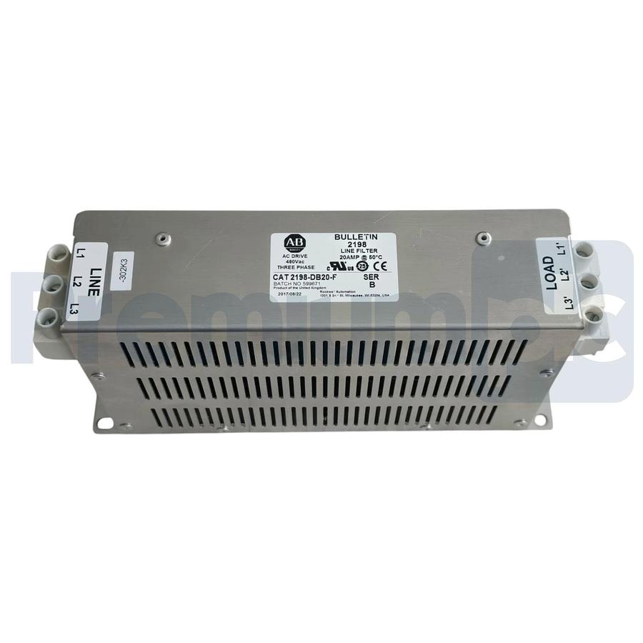 Used Allen-Bradley 2198-DB20-F /B Kinetix 5500 AC EMC Line Filter 20A 3-Ph 2198DB20F