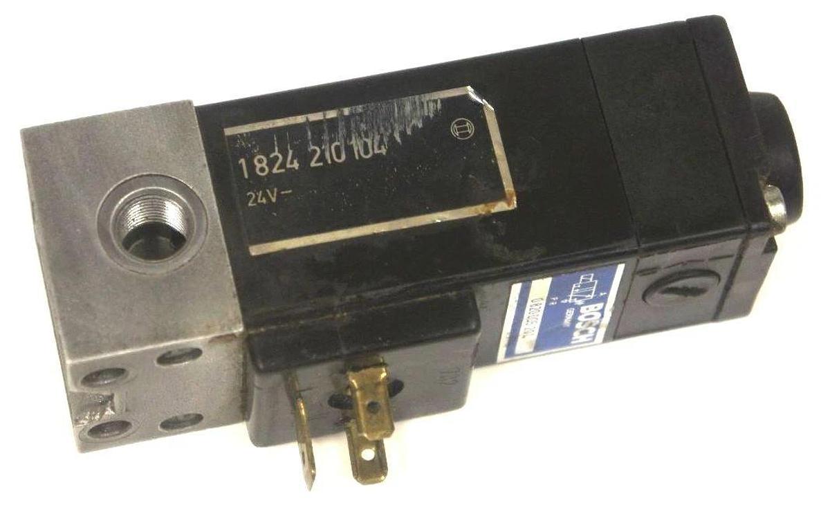 Used BOSCH 0 820 005 201 SOLENOID VALVE W/ 1 824 210 104 AND W/ 1 825 503 024
