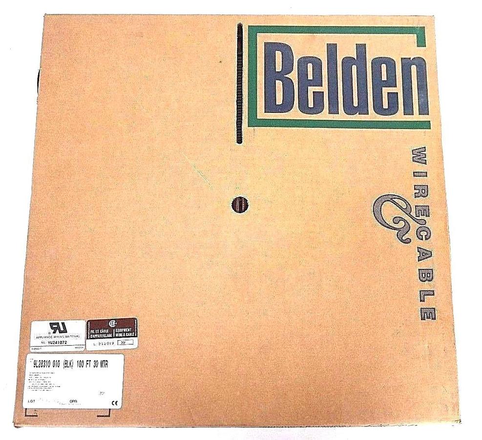 Used BELDEN 9L28310 010 100 FT 5.200 LB BLACK E 10 #28 PVC FS PVC RIBBON 9L28310 NIB
