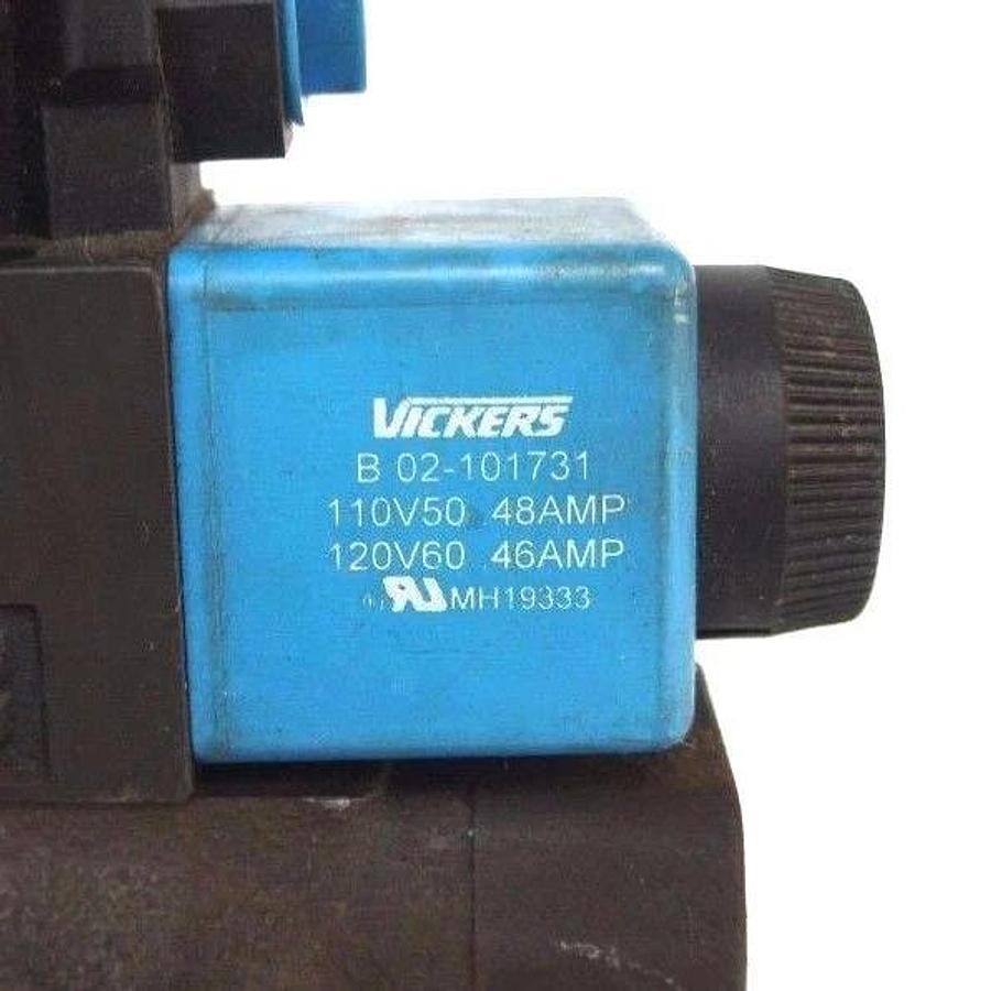 Used VICKERS DG5S4-046C-M-FW-B5-60 VALVE W/ DG4V-3S-6C-M-FW-B5-60 PILOT VALVE