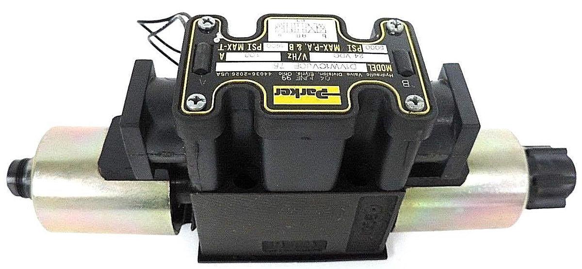 Used NEW PARKER D1VW1CVJCF-75 DIRECTIONAL VALVE D1VW1CVJCF, 24V, 1.00A, 5000PSI
