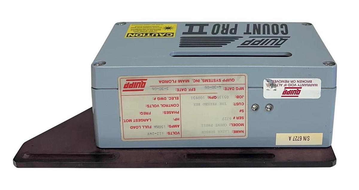 Used QUIPP COUNT PROII / 100931 COUNT PRO II LASER SENSOR 12-24V QPN-100931-D USNP