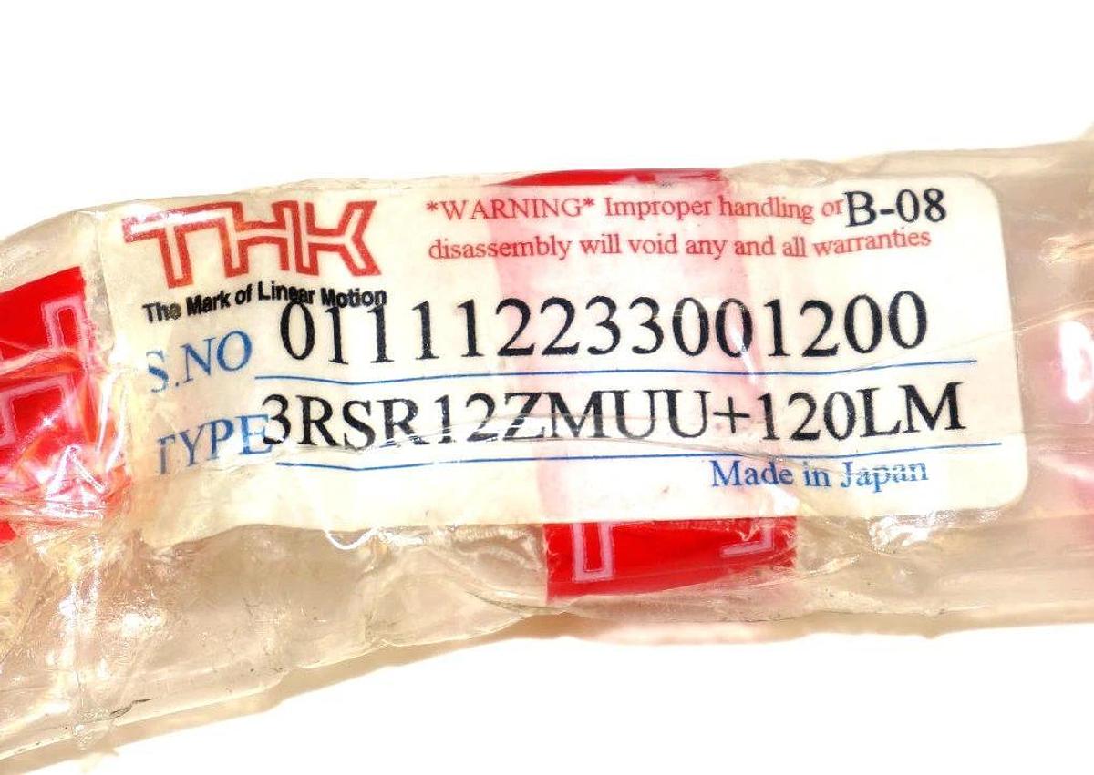 Used NEW THK 3RSR12ZMUU+120LM LINEAR BEARING 3RSR12ZMUU120LM