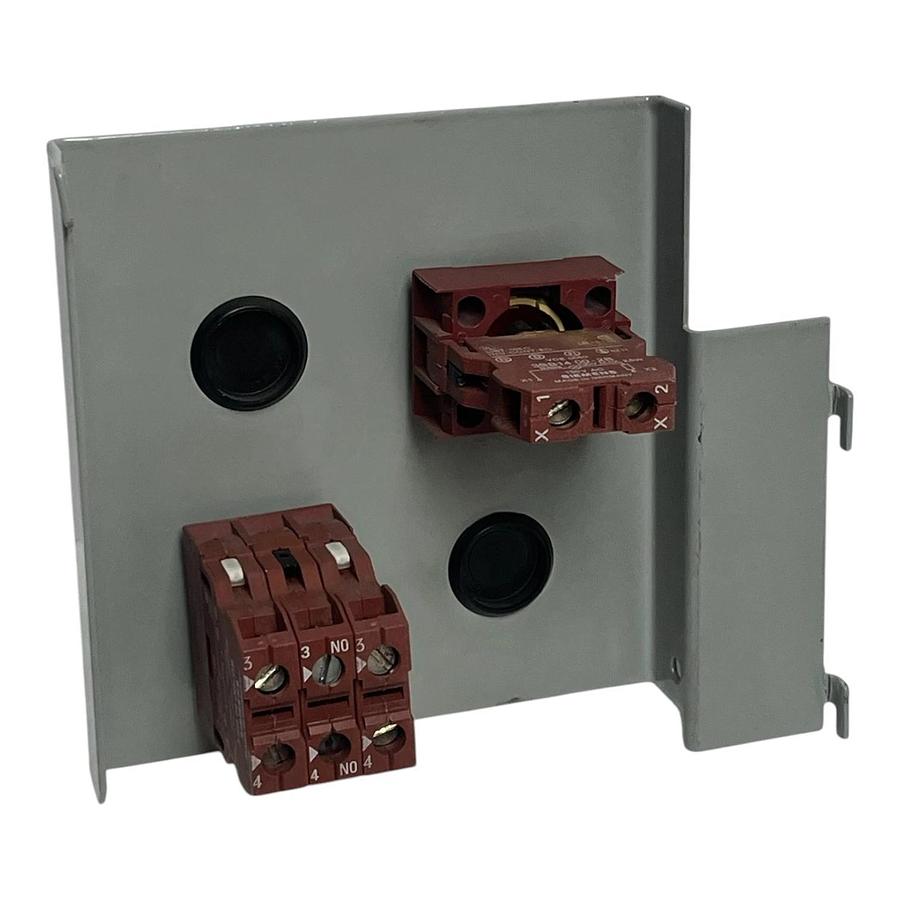 Used Siemens HOA Control Station Hand-Off-Auto w/ Red Pilot Light 3SB1400 Blocks