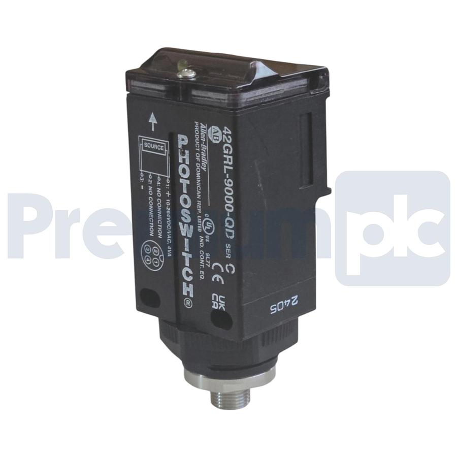 Used Unused Surplus Allen Bradley 42GRL-9000-QD /C PHOTOSWITCH Photoelectric Sensor