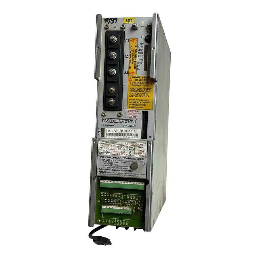Used Indramat TDM 1.2-100-300-W1-S0102 Modular Servo Drive MOD1/1X374-209