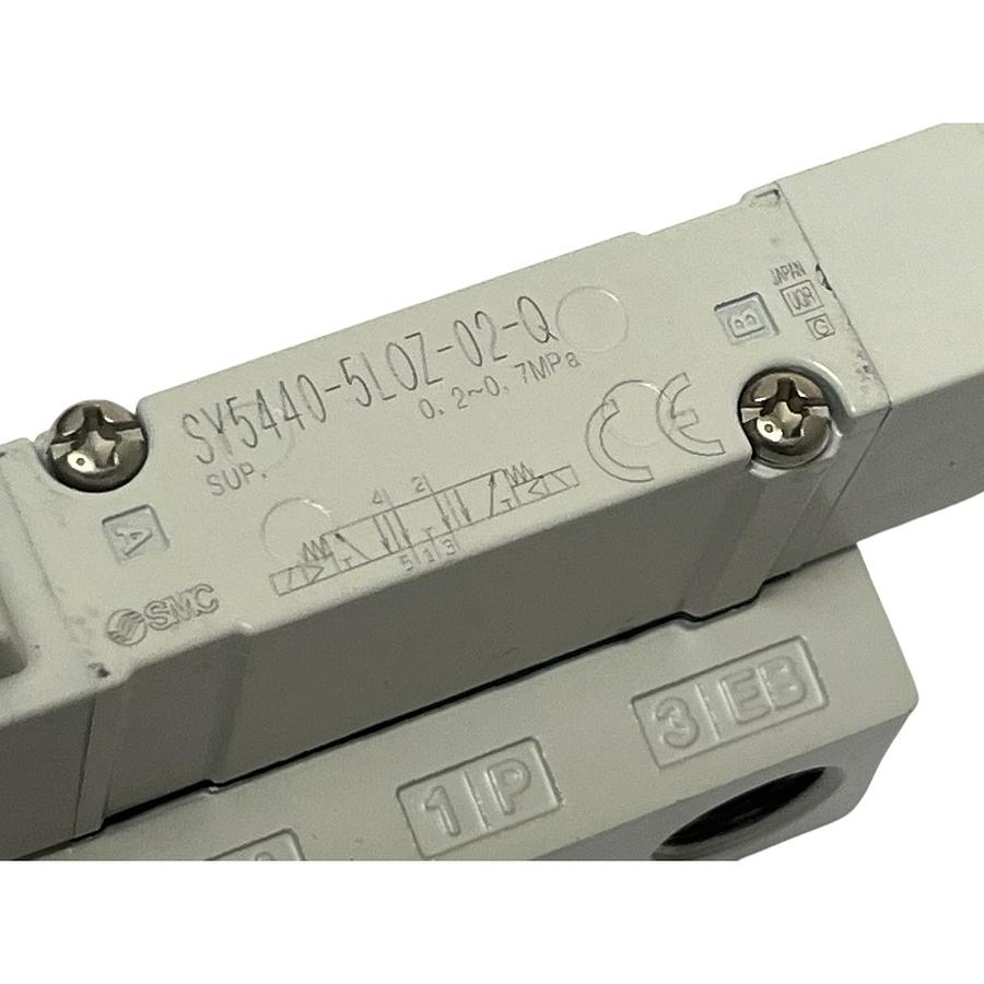 Used SMC SY5440-5LOZ-02-Q 5-Port Solenoid Valve 3-Pos Exhaust Center 24VDC - NSNP