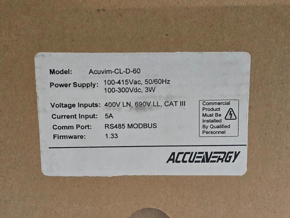 Accuenergy Acuvim-CL-D-60 Multifunction Power & Energy Meter 5A RS485 Modbus NEW
