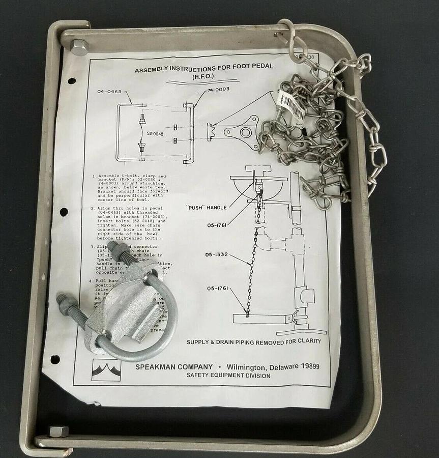 Used LOT OF 2 NEW IN BAG SPEAKMAN H.F.O. HAND/FOOT OPERATOR ASSEMBLIES