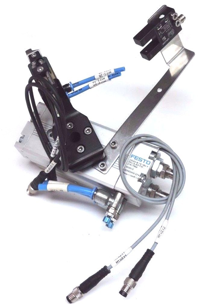 Used FESTO DRQD-B-16-180-Y-SRJ-A-AR-FW SEMI ROTARY DRIVE SCHUNK 340010 GRIPPER