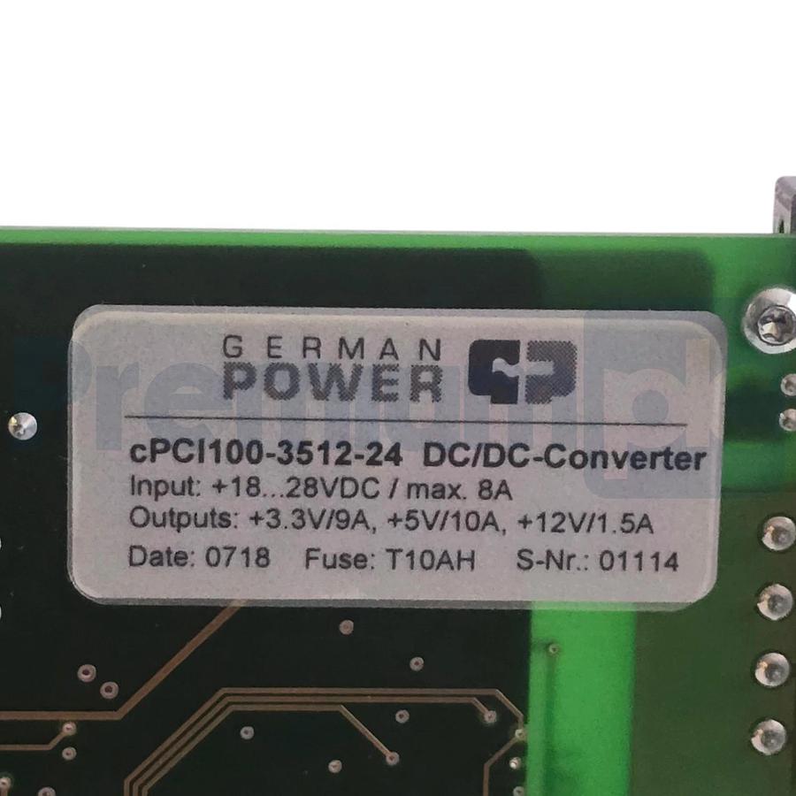 German Power cPCI100-3512-24 DC/DC-Converter Power Supply | Krones 0900883345