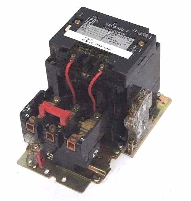 Used SQUARE D 8536-SDO2 FORM: S SERIES: A SIZE 2 STARTER W/ 31063-400-38 COIL