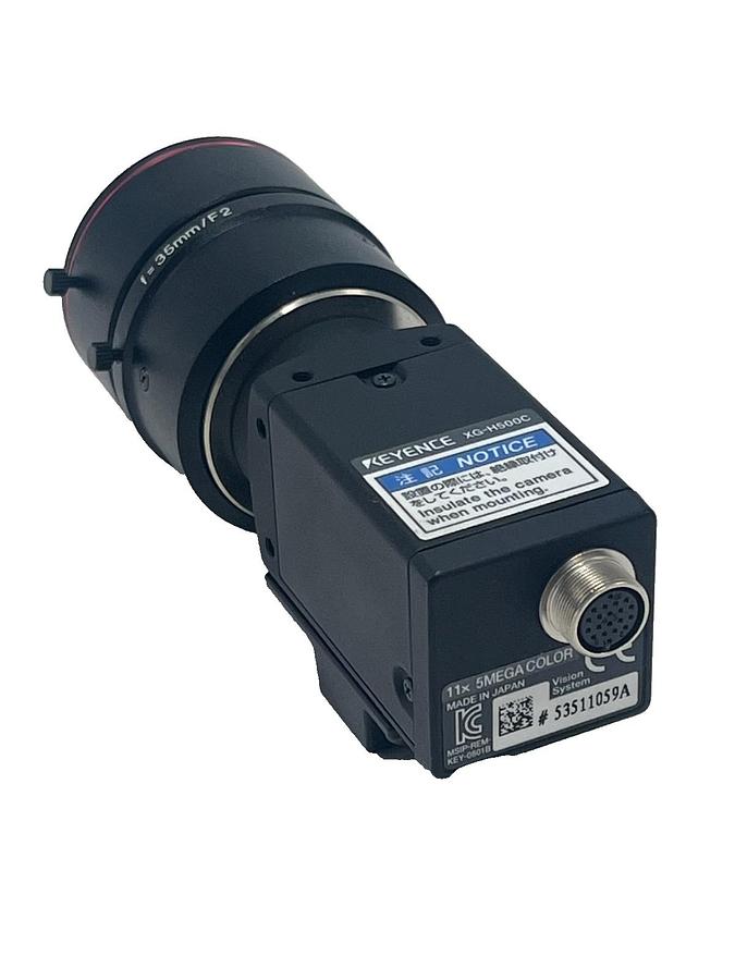 Used KEYENCE XG-H500C Color High-Resolution 5MP CCD Camera w/ CA-LHR35 35mm F2 Lens