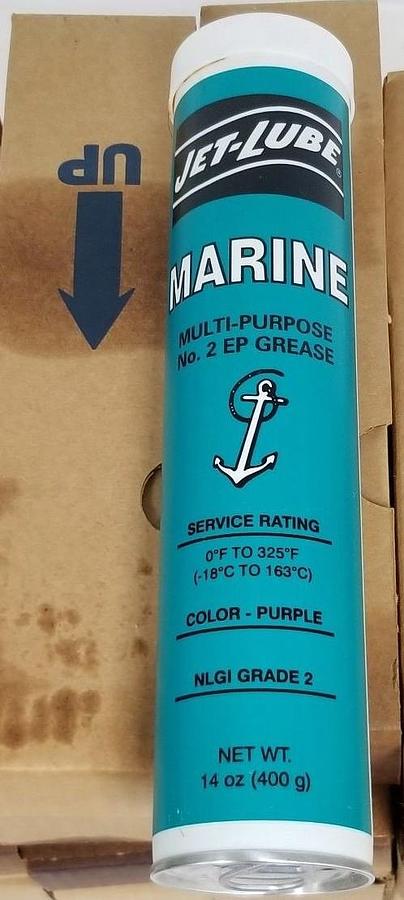 Used LOT OF 22 NEW JET-LUBE 63050 MULTI-PURPOSE NO. 2 EP MARINE GREASE CARTRIDGES