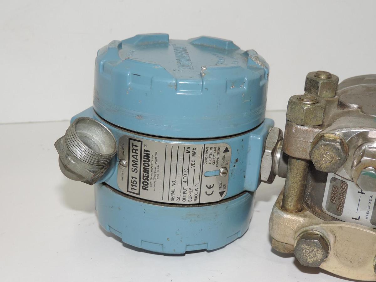 Used ROSEMOUNT 1151 SMART TRANSMITTER P/N 01151-0934-0004 WITH 4406964 1151-0011-0052