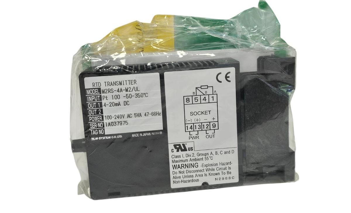 NIB M-SYSTEM TECHNOLOGY INC. M2RS-4A-M2/UL RTD TRANSMITTER M2RS 4-20mA DC