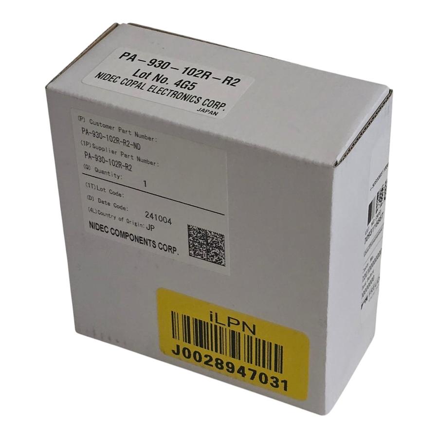 Used Nidec Copal Electronics PA-930-102R-R2 | PA-930 Pressure Sensor PA930102RR2 NSMP