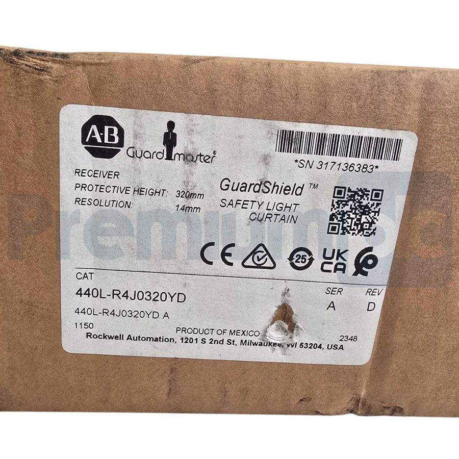Pre-Owned Allen Bradley 440L-R4J0320YD /A GuardShield Light Curtain Receiver