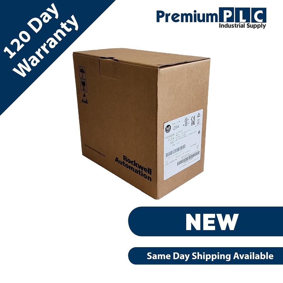 Used NEW ALLEN BRADLEY 25A-V4P8N104 /B POWERFLEX 523 AC DRIVE 0.75kW/1.0HP FRN. 3.001