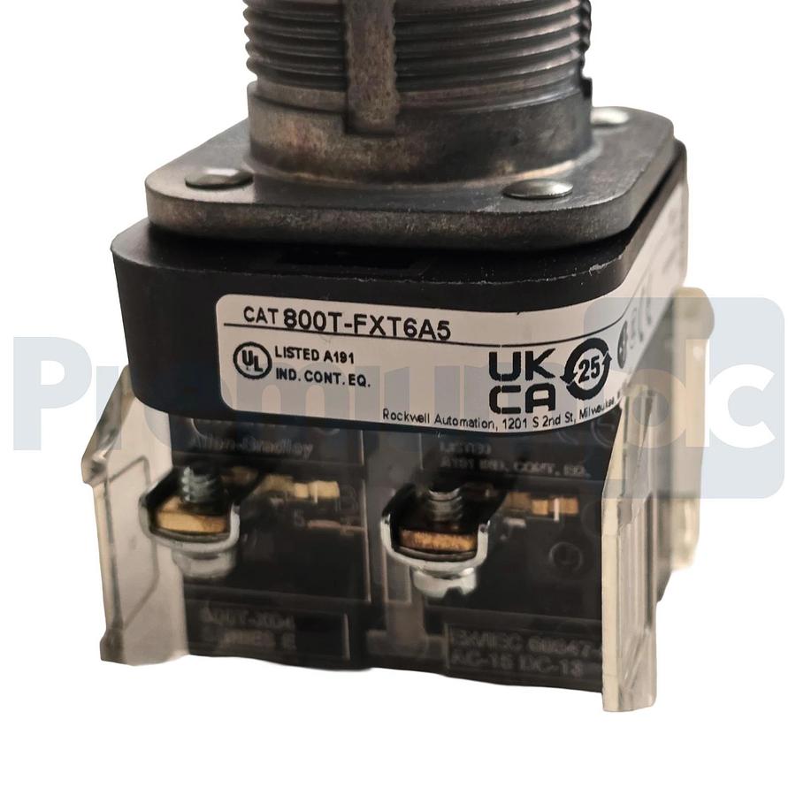 Allen-Bradley 800T-FXT6A5 /T 30mm Push-Pull Device 2-Pos Twist Release Red NSMP