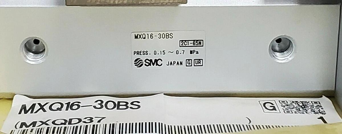 NEW SMC MXQ16-30BS AIR SLIDE TABLE CYLINDER MXQD37 W/ SHOCK ABSORBER MXQ1630BS