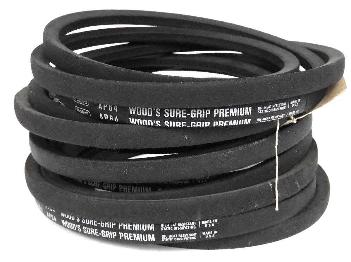 LOT OF 5 NEW WOOD'S AP64 ISO BELTS SURE-GRIP PREMIUM