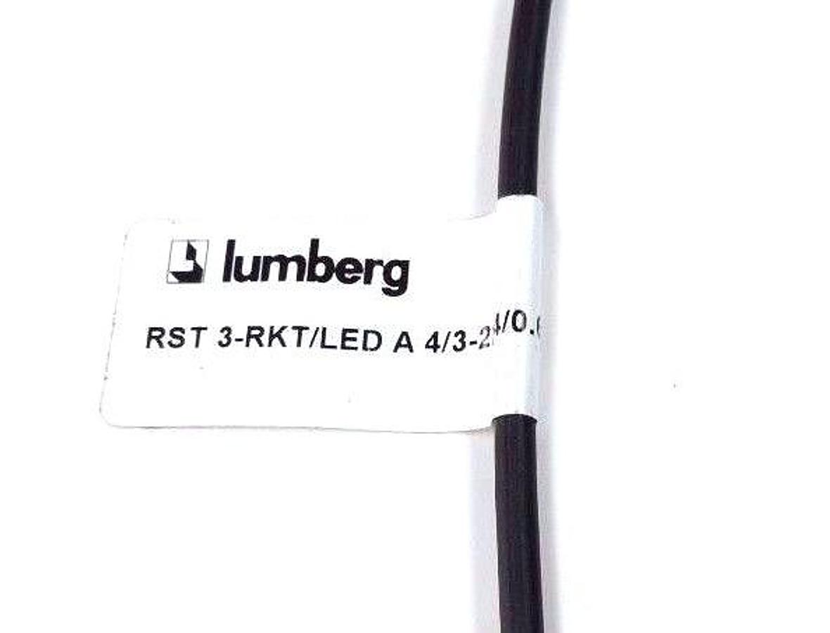Used LOT OF 4 NEW LUMBERG RST3-RKT/LEDA4/3-224/0.6M CABLES