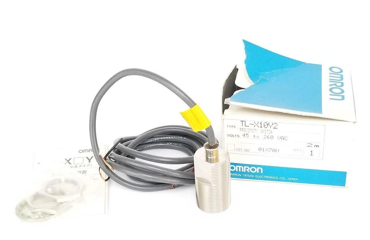 Used NIB OMRON TL-X10Y2 PROXIMITY SWITCH TLX10Y2, 45-260 VAC, 2M