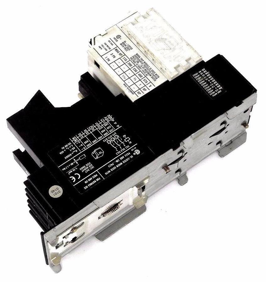 Used MOELLER PKZ2-SP BASE W/ ZM-S-SP MOTOR PROTECTOR S-SP-PKZ2 CONTROL