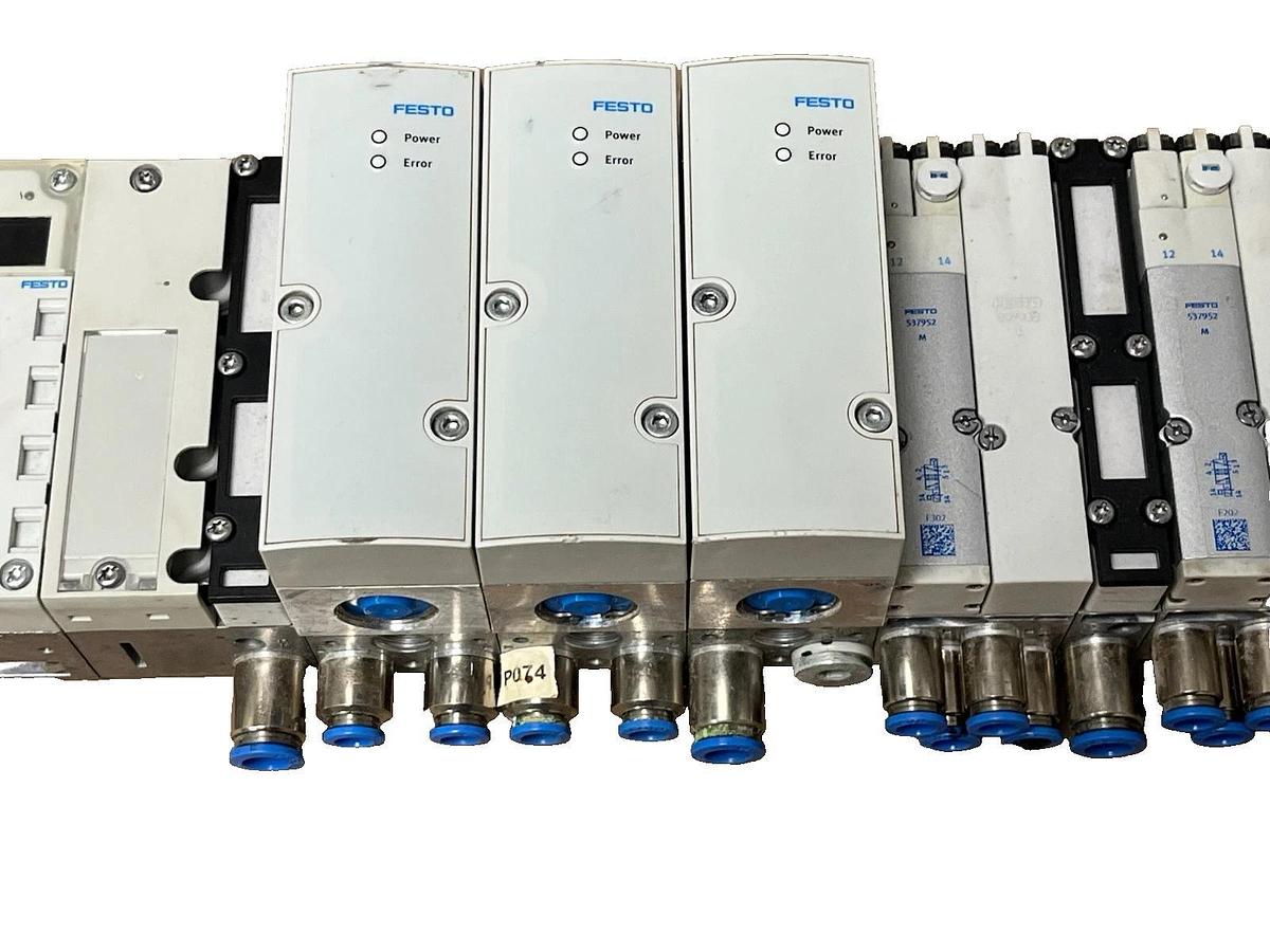 Used Festo CPX/MPA-S Terminal | EtherNet/IP CPX-FB32 | (9) VPPM Proportional (6) MPA2